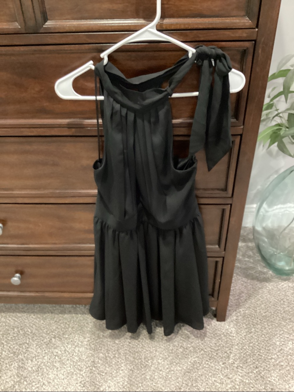 EXPRESS BLACK HALTER DRESS
